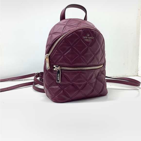Kate Spade Natalia Mini Convertible Backpack Blackberry Preserves - Picture 11 of 14